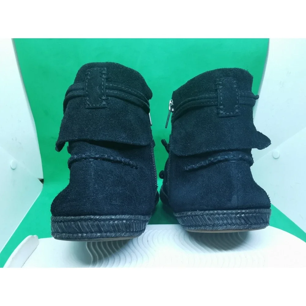 UGG Australia Reid Slate Chestnut Black Ankle Boot Suede Zipper Size 10 M